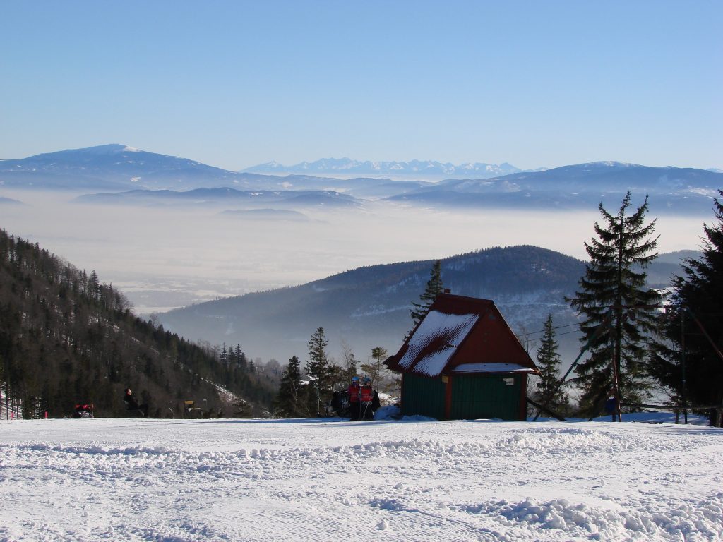 Widok z Klimczoka na Tatry