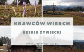 Krawców Wierch- szlak, mapa, bacówka [Beskid Żywiecki]