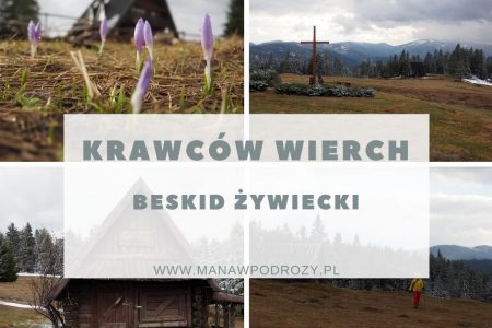 Krawców Wierch- szlak, mapa, bacówka [Beskid Żywiecki]