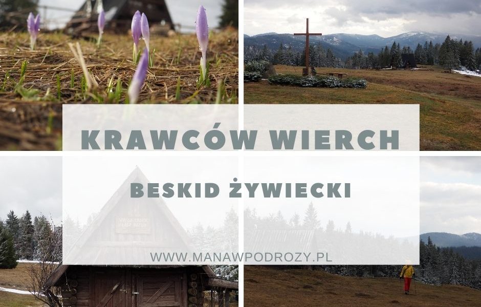 Krawców Wierch- szlak, mapa, bacówka [Beskid Żywiecki]